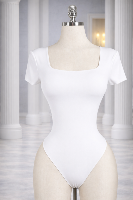 White Square Bodysuit