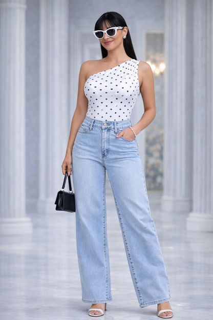 Vibrant Wide-Leg Denim