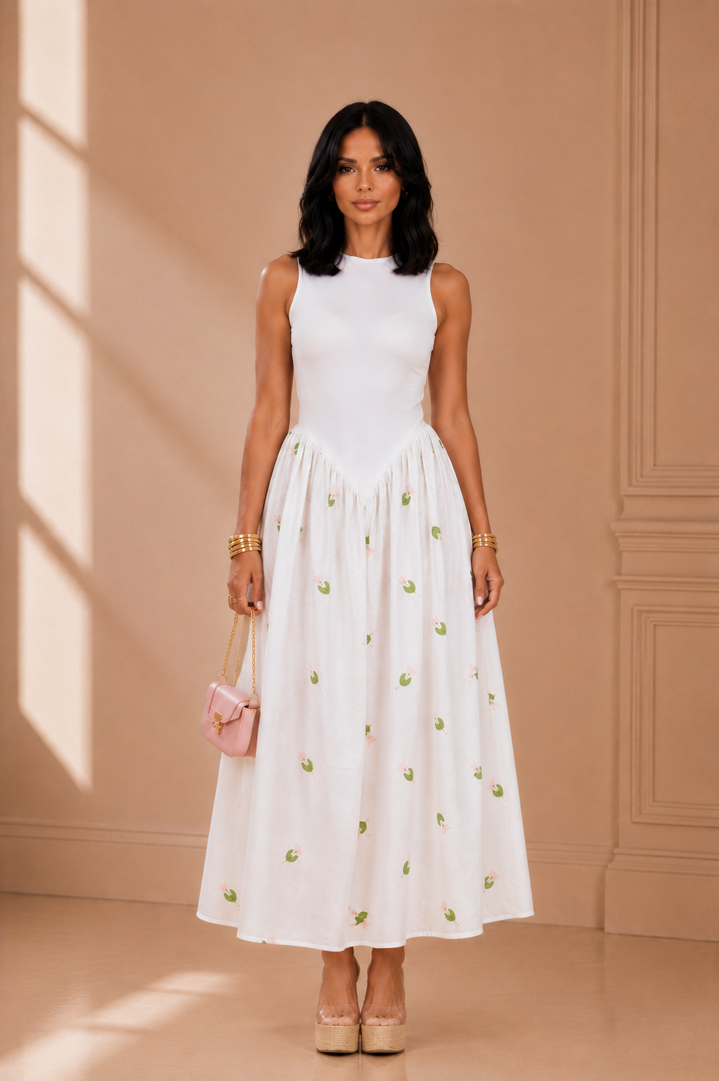 Juliette Midi Dress - White