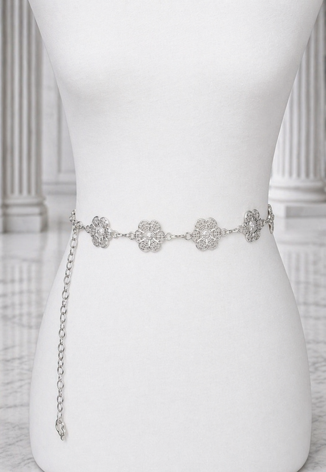 Flower  Filigree Chain Belt