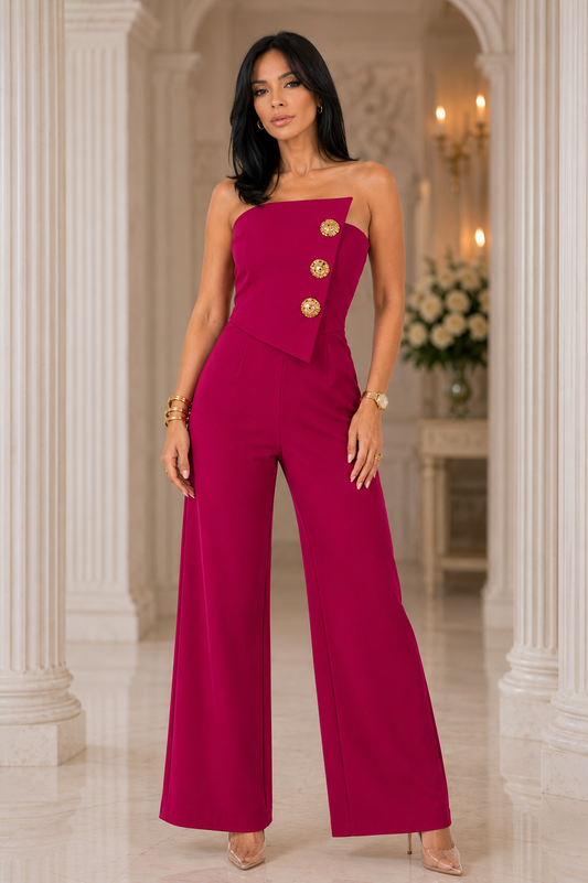Athena Fuchsia Jumpsuit