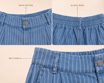 Calyra Denim Stripe Set