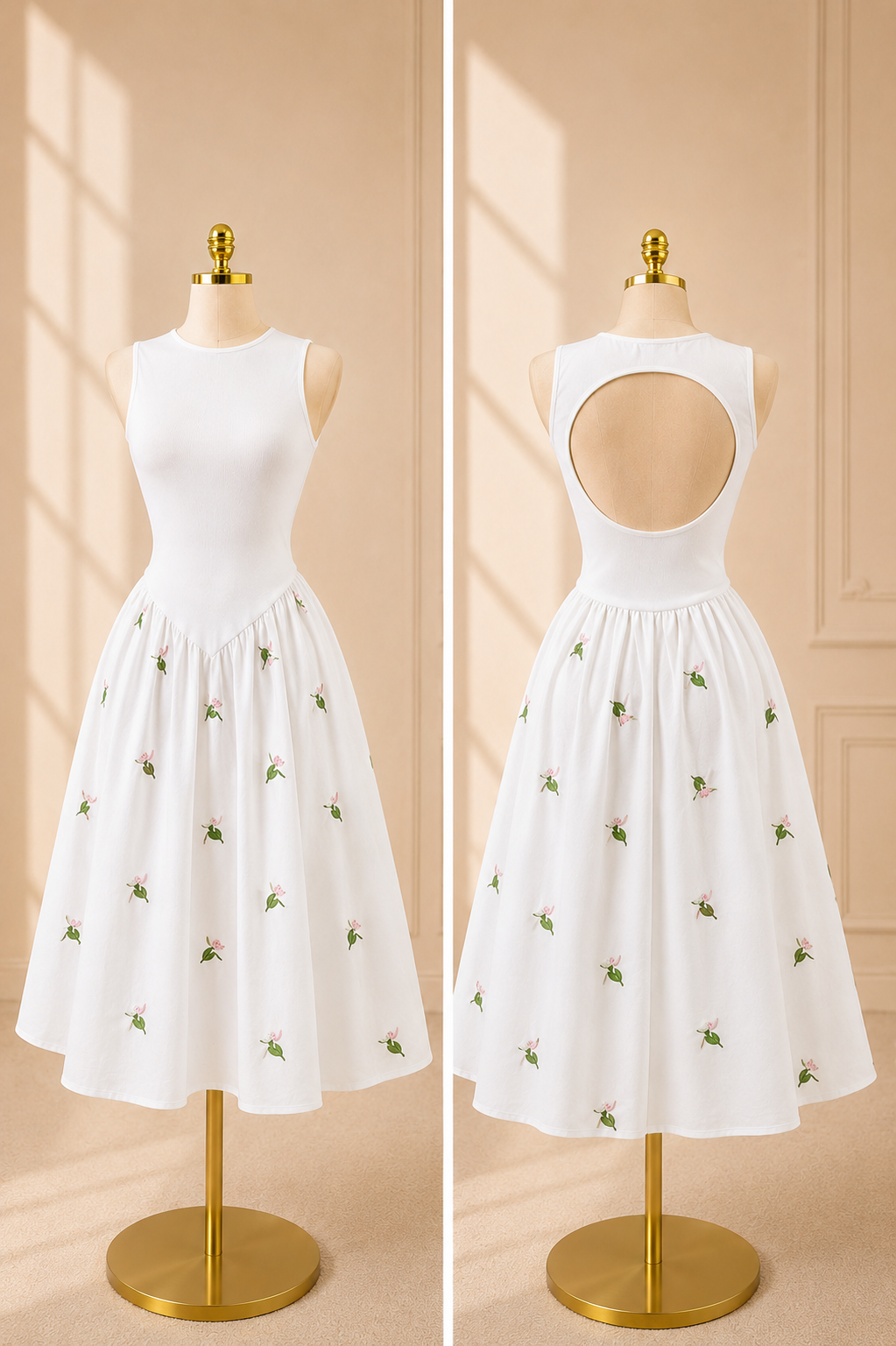 Juliette Midi Dress - White