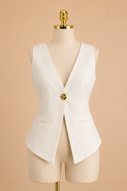 Reese Linen Vest