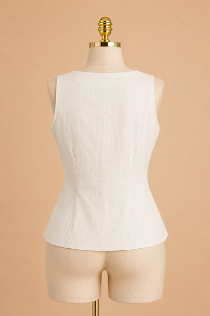 Reese Linen Vest